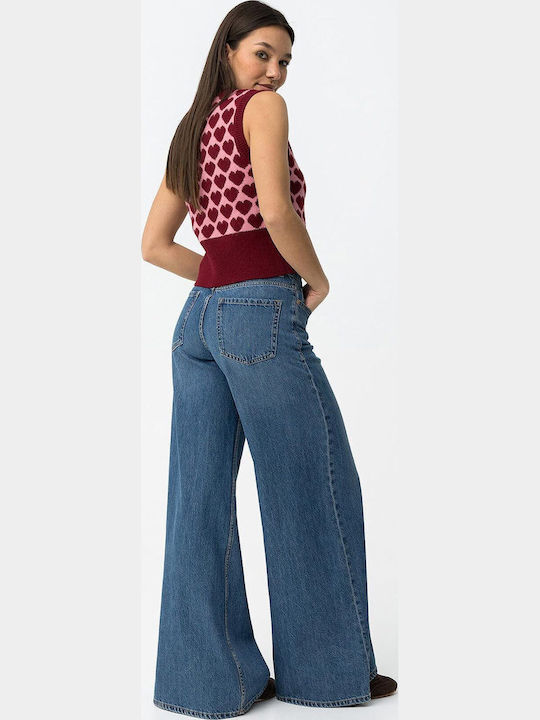 Women's Jean Pants In Palazzo Fit