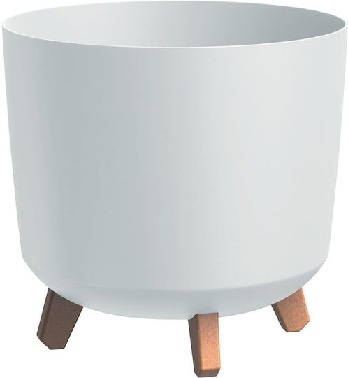 Prosperplast Gracia Tubus DGTL300L Übertopf Kunststoff Weiß mit Gestell 29.8x29.8x28.5εκ.