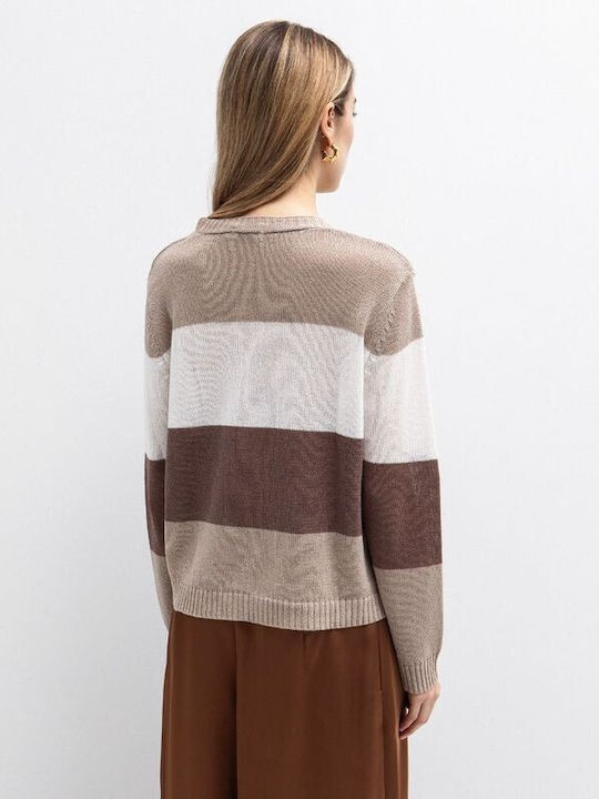 Women's Knitted Multicolour Cardigan