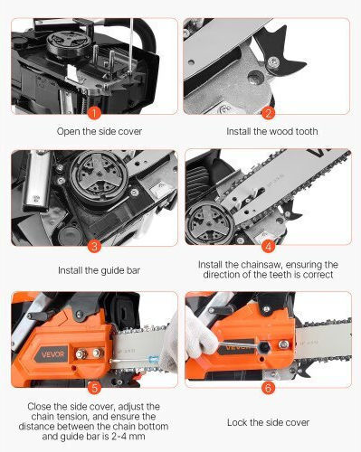 Vevor Gasoline Chainsaw 5.6kg with Blade 35.56cm and Easy Start