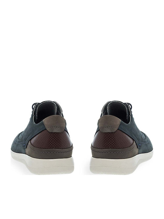 Leder Herren Freizeitschuhe Blau