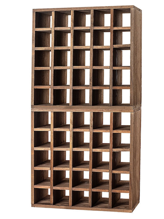 Kadax Free Standing Wooden Wine Rack for 50 Bottles Brown