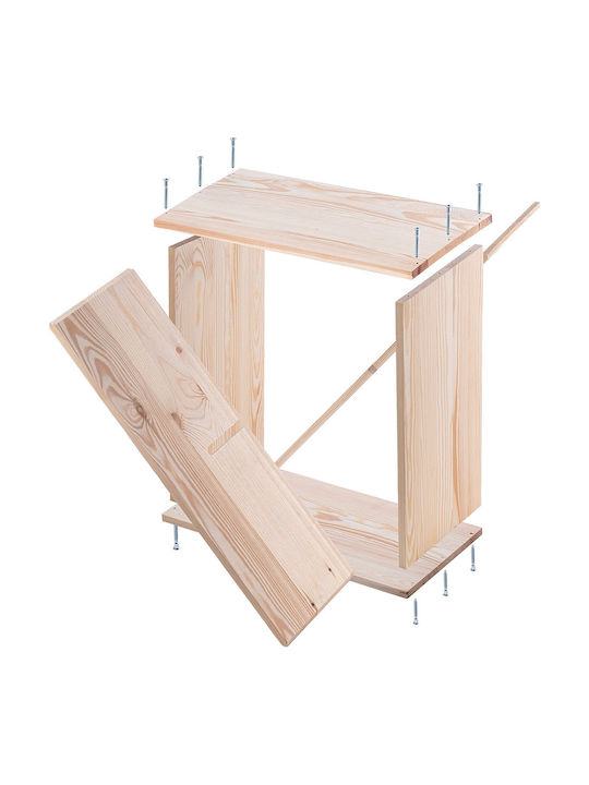 Kadax Tabletop Wooden Wine Rack for 24 Bottles Brown 52x25.5x52cm