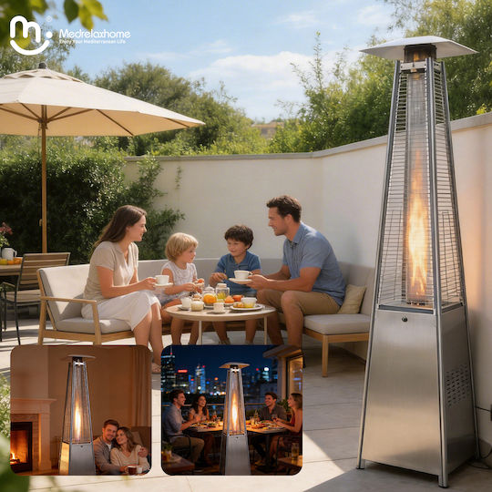Medrelaxhome LPG Pyramid Heater Inox 13kW