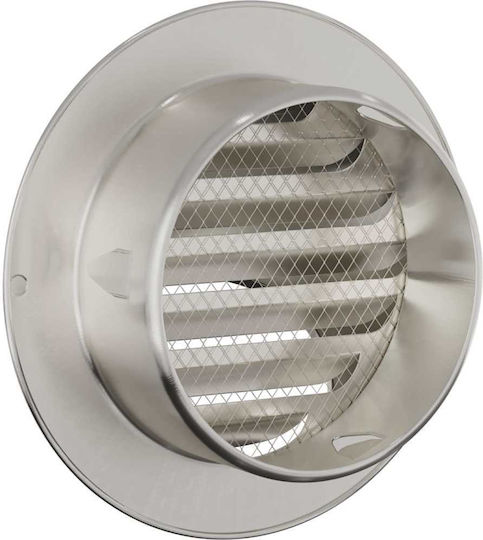 Vidaxl Capace de Aerisire 2 Bucăți Argintii 100 Mm Oțel Inoxidabil