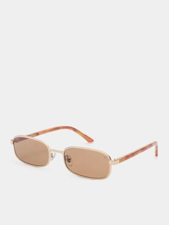 A.Kjaerbede Unisex Sunglasses With Gold Frame And Gold Lens KL2506-004