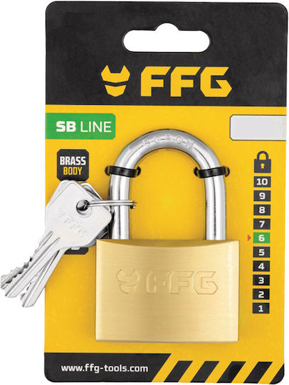 Hugo Locks Br Line Bronze Vorhängeschloss Messing mit Schlüssel 20mm 1Stück
