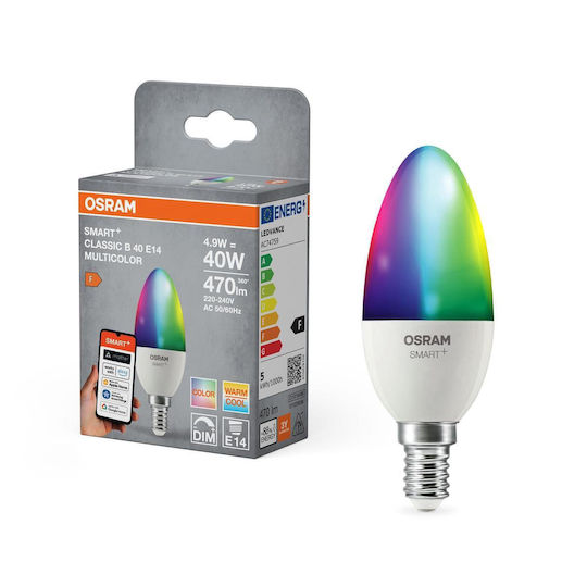 Osram Intelligente LED Glühbirne 4,9W für E14 Fassung RGBW