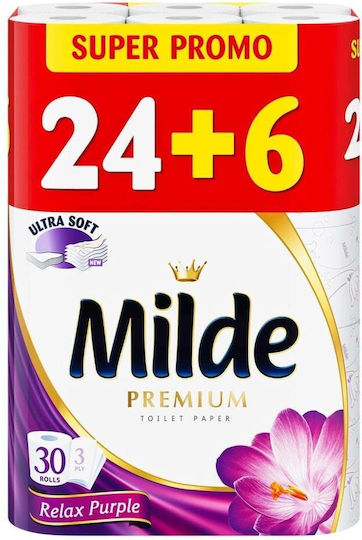 Milde Relax Тоалетна Хартия 30 Рола 3 Пласта