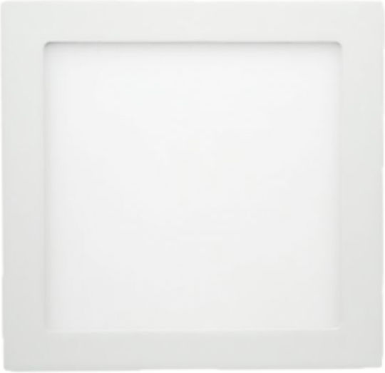 Atman Τετράγωνο Χωνευτό LED Panel 20W με Ψυχρό Λευκό Φως 6000K 22x22εκ.