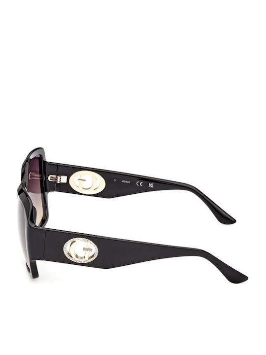 Guess Women's Sunglasses with Black Horn-Rimmed Frame and Grey Lens GU00283 01B