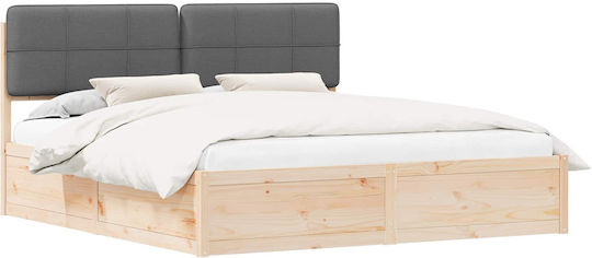 Κρεβάτι King Size για Στρώμα 180x200cm Σκούρο Γκρι Κρεβάτι King Size για Στρώμα 180x200cm Σκούρο Γκρι