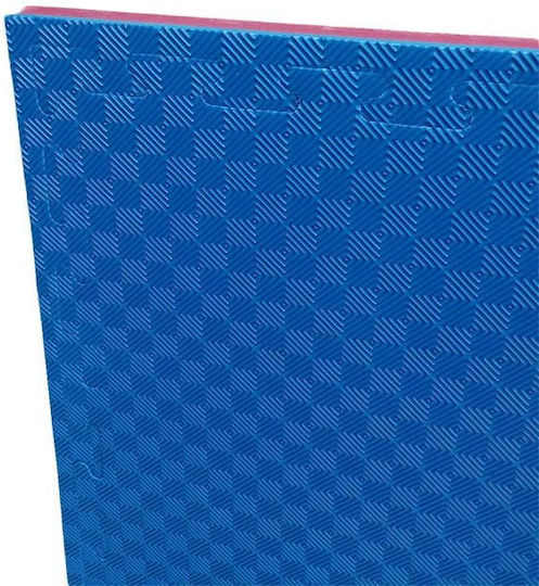 AMILA Podele Puzzle de Gimnastică Pe Două Fețe Roșu/Albastru 100x100x2.5cm 1buc
