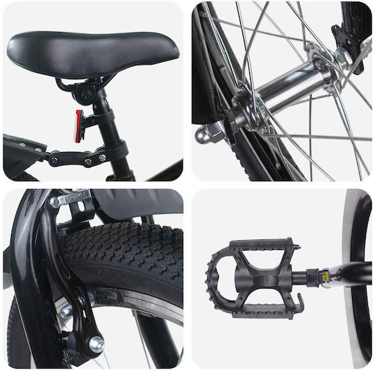 vidaXL Bicicletă Copii 18" BMX Neagră