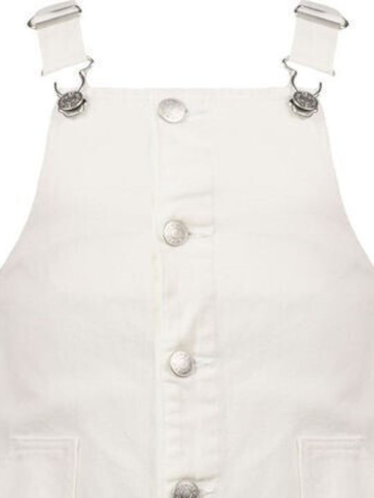 Mädchenkleid Denim Weiß