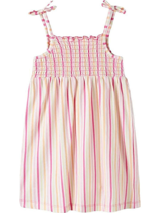 Girls Dress Sleeveless Striped Multicolour