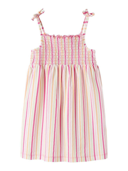 Girls Dress Sleeveless Striped Multicolour