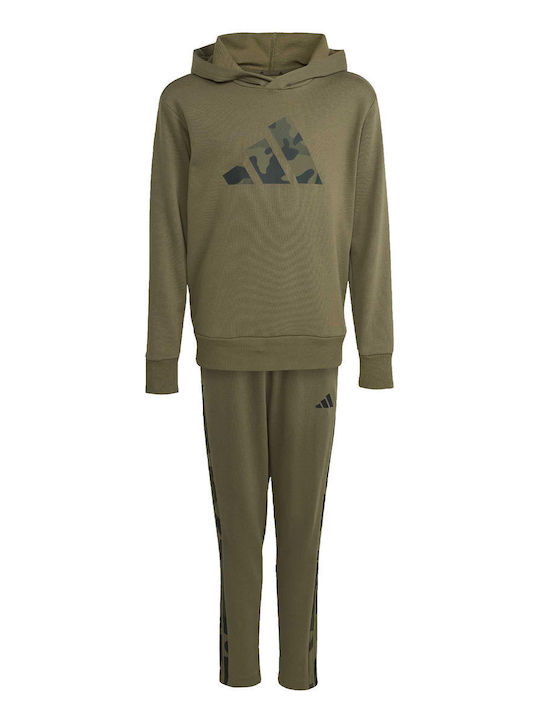 Kids Sweatpants Set Olive Strata/Black