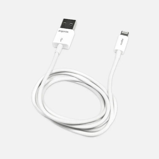 Approx Flat USB to Lightning Cable White 1m (APPC03)