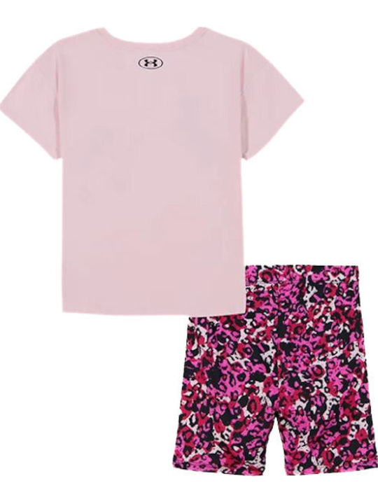 Under Armour Kids Set with Leggings Summer 2pcs Pink
