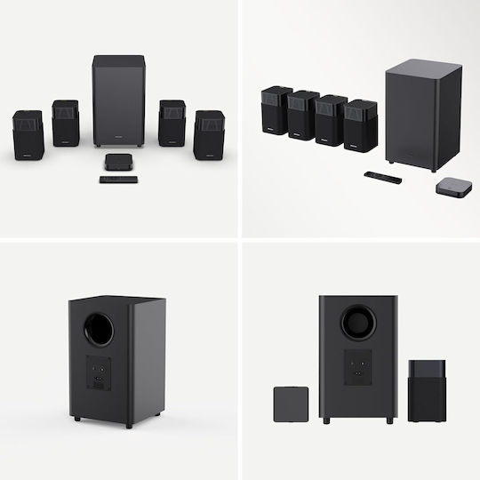 Hisense Комплект Високоговорители За Домашно Кино 4.1.2 HT SATURN Dolby Atmos Черен