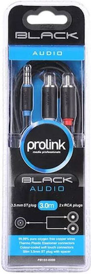 Prolink Audio Cable 3.5mm Male - RCA Male Black 5m PB1030500