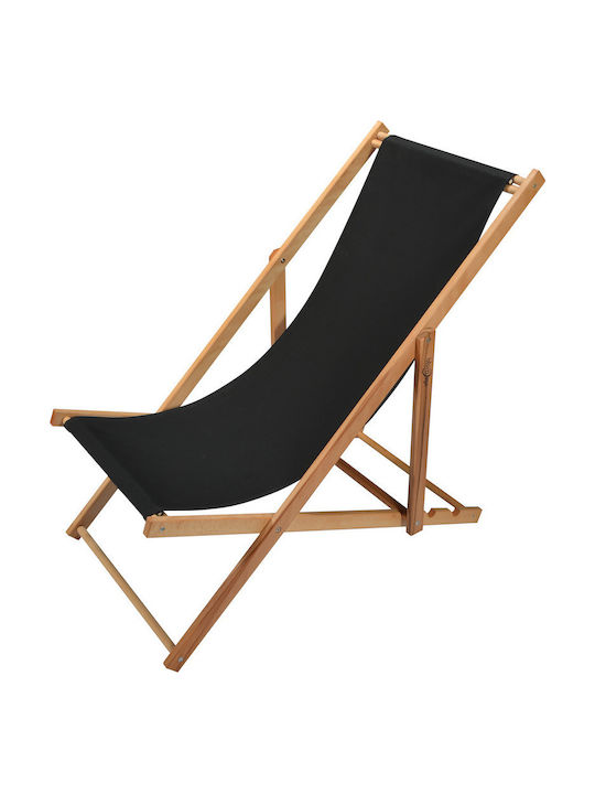 Sezlong Lemnos Culoare Neagră 140x60x80cm