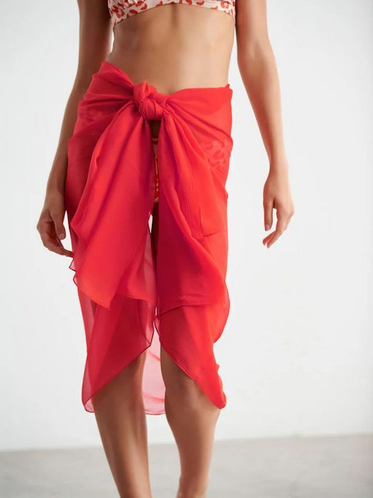 Blu4u Schal Pareo 25383000 Rot