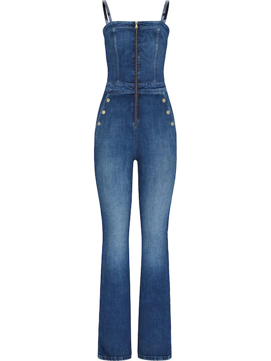 Γυναικεία Strapless Ολόσωμη Φόρμα Blue