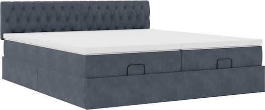 Κρεβάτι King Size με Στρώμα 180x200cm Σκούρο Γκρι Κρεβάτι King Size με Στρώμα 180x200cm Σκούρο Γκρι