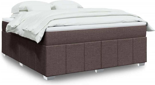 Υπόστρωμα King Size με Στρώμα 180x200cm Σκούρο Καφέ Υπόστρωμα King Size με Στρώμα 180x200cm Σκούρο Καφέ