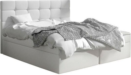 Comfivo 196 Κρεβάτι King Size με Αποθηκευτικό Χώρο & Στρώμα 180x200cm Άσπρο