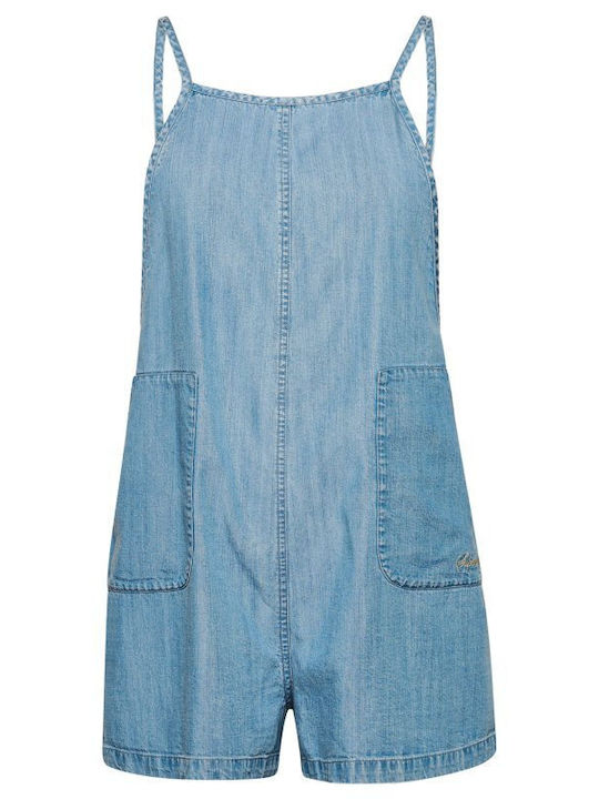 Ovin Vintage Women's Jumpsuit Denim Light Aged Denim