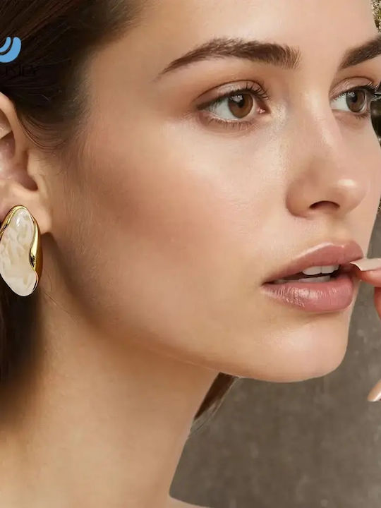 Awear Earrings Studs with Fuchsia Stones