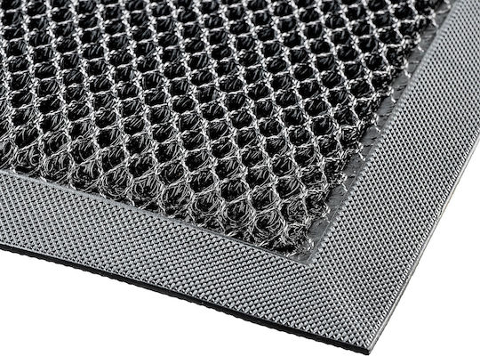 Kadax Covoraș De Intrare Antiderapant Din Cauciuc Negru 90x60cm Grosime 10mm