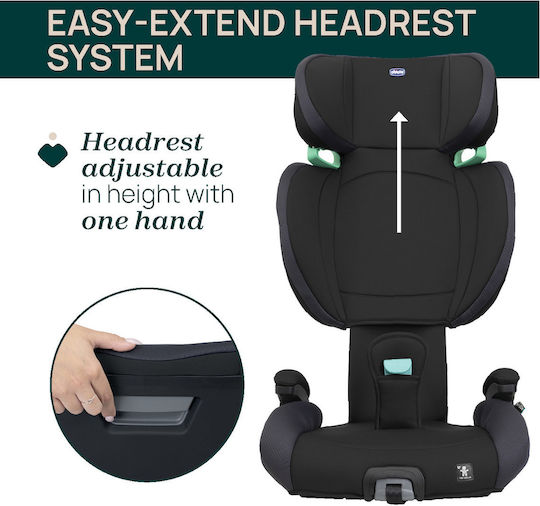 Chicco Quizy Car Seat High-back Booster i-Size with Isofix Black 15-36 kg