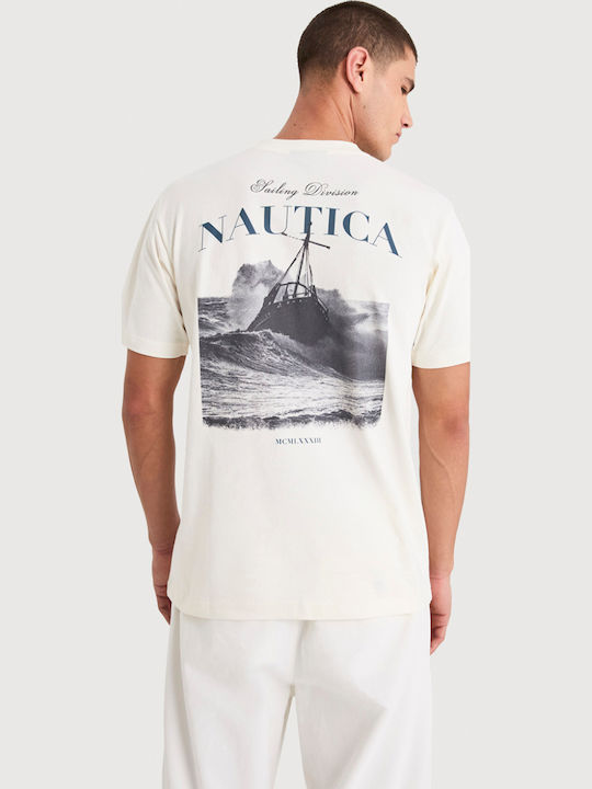 Nautica T-shirt Εκρου