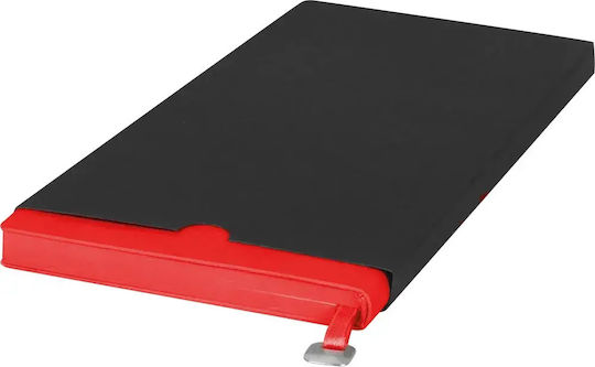 Flexy Lederimitat Bunte Kanten und Metallisches Detail Set 40 Geregelte Notebooks Blau