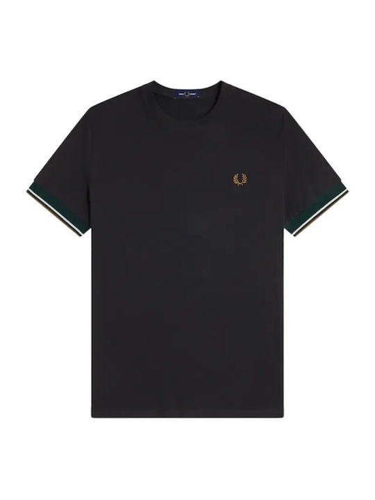 Twin Tipped Polo Short Sleeve Blouse Black