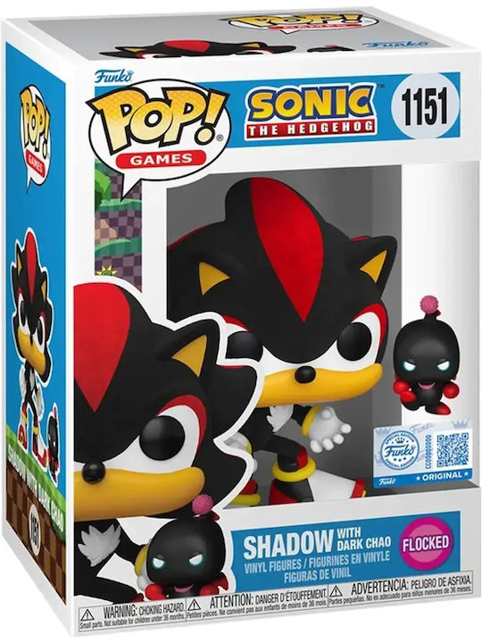Funko Pop! Games: Shadow with Dark Chao Flocked Special Edition Funko Pop! Games: Shadow with Dark Chao Flocked Special Edition