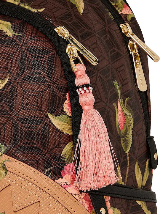 Sprayground School Backpack Brown with Water Bottle Holder