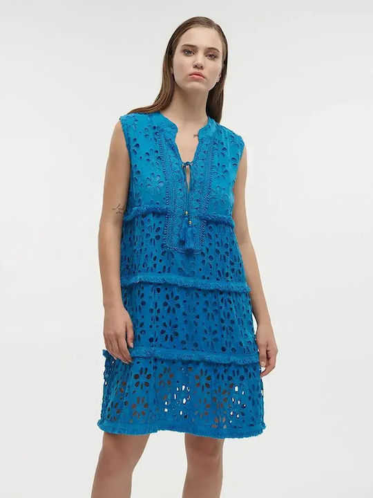 Summer Mini Dress Blue