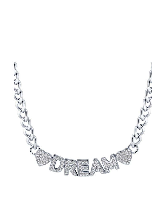 Luca Barra Necklace Made of Steel
