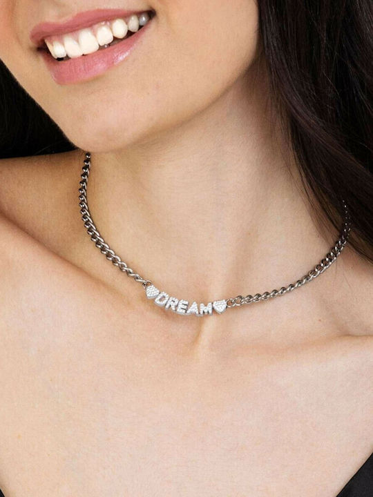 Luca Barra Necklace Made of Steel