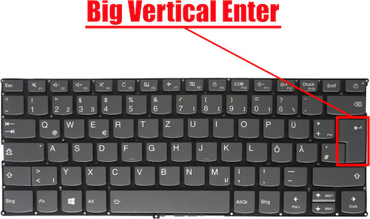 German Laptop Keyboard Lenovo Ideapad 320s-13 320s-13ikb 720s-13arr 720s-14ikb V720-14 V720-14ikb 910-13ikb Yoga 720-13ikb 720-13kbr Sn20m62301 De No Frame Backlit Gray Kod.40773deblgraytype2