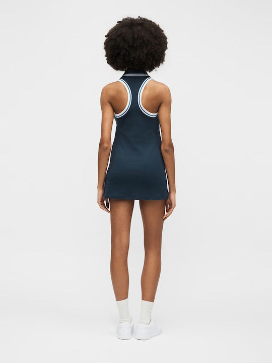 Summer Mini Athletic Sleeveless Dress Blue
