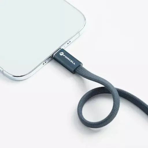 Forcell Flat USB 2.0 Cable USB-C male - USB-C 100W Μπλε 1.2m