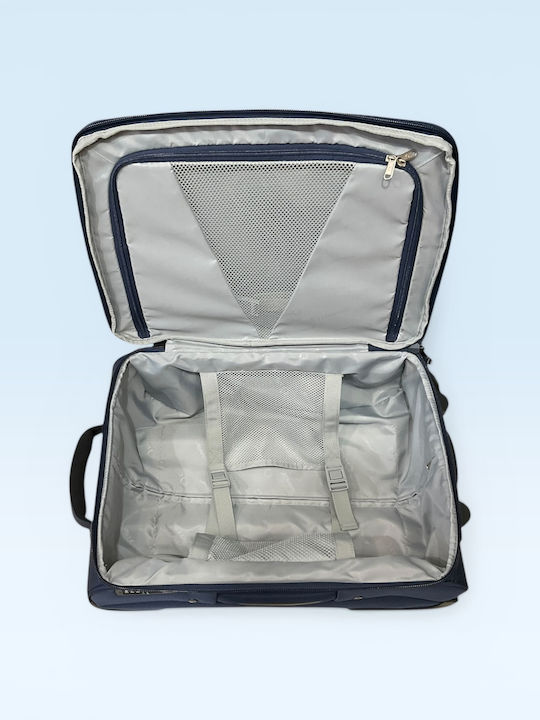 Diplomat Small The Venice Collection Cabin Fabric Blue Suitcase With 2 Wheels Height 55cm