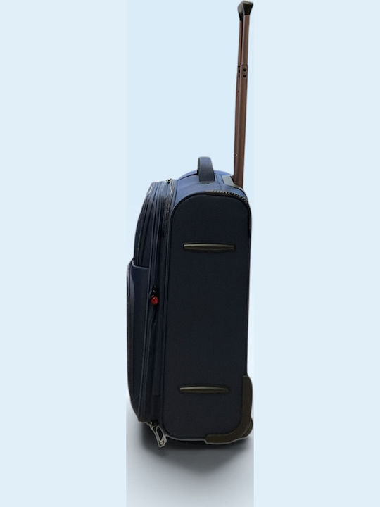 Diplomat Small The Venice Collection Cabin Fabric Blue Suitcase With 2 Wheels Height 55cm