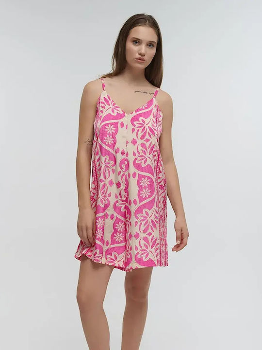 Women’s Sleeveless One-piece Jumpsuit White/Pink